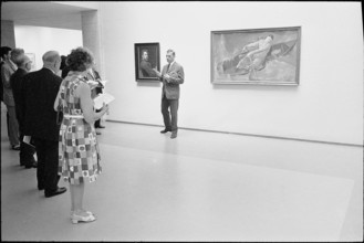 Guided tour through Hodler exhibition at the fine arts museum Berne 1968.