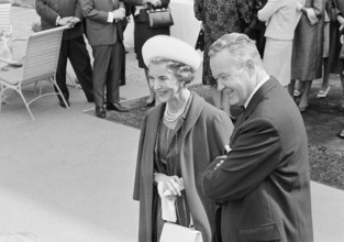 Queen Ingrid of Denmark and federal councillor Hans Schaffner, 1965.