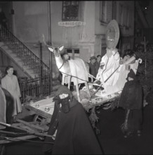Santa Claus on a sledge in Arth in 1950.