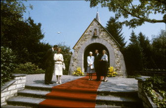 Belgian royal family leaving the Astrid chapel 1985.