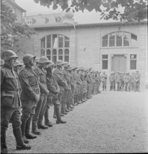 Soldiers swearing oath of allegiance; 1939.