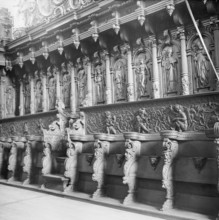 Choir stalls at the monastery Wettingen 1954.