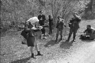 Press photographers, Alpnach 1970.