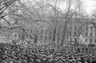 Flags salute, 14th Swiss forager days St. Gallen 1963.