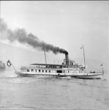 Steamship Valais on Lake Geneva, 1957.