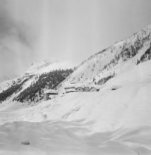 Village Villa in the Bedretto valley,  snow covered; 1951.