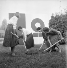 The four women represent the four national languages..