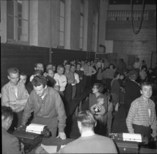 Public pock vaccination programme, registration, Schaffhausen 1962.