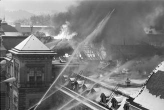 Fire at Lucerne main station 1971.
