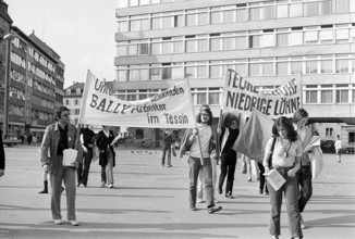 Solidarity with striking workers of Bally in Tessin canton 1970.