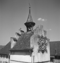 Tour de l'Horloge tower in Courrendlin; 1943.