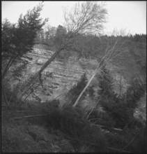 Land slide after heavy rains in La Cornallaz; 1950.