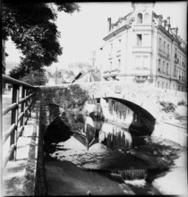 The Maltière bridge in Delémont, 1947.