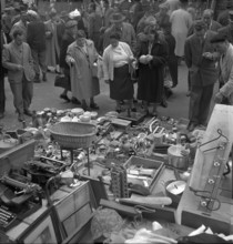 Flea market in Geneva; 1953.