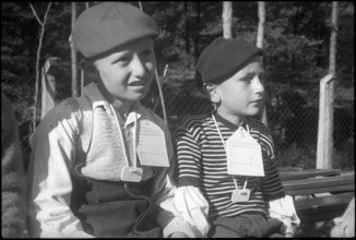 Refugees from Second World War, children from Serbia in Chiasso 1942.