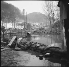 Rock Slip in Erlinsbach, clearance work; 1957.