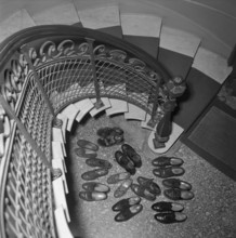 Shoes in a yoga school in Zurich, 1953.