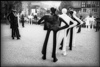 Kurt Metzler exhibition outside Bellerive Museum, Zurich 1969.