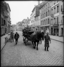 After World War 2: relief action for Lanslebourg, Morges 1945.