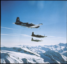 Airplanes over the Alps.