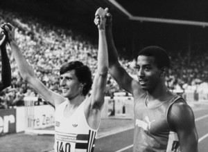 Letzi Meeting 1981: Coe, mile world record, and Nehemiah, world record 110m hurdles.