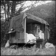 Supply stall in boyscouts camp in Kandersteg, 1950.