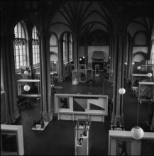 Showcases in the National Museum Zurich 1955.