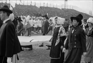 Olympic games in Grenoble 1968: Opening ceremony.
