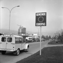 Bienne, European municipality sign; 1970.