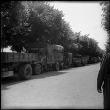 Parkierte Lastwagen.