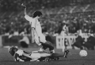 International match Denmark - Switzerland 1985: Andy Egli.