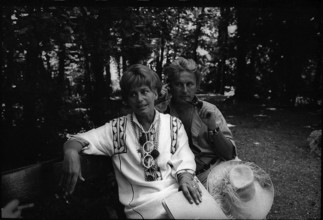 Maria Schell with husband Relin, Basel 1969.