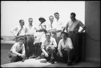 Football WC Brazil 1950: swiss national team, stopover in Dakar, Senegal.