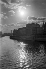 1967, Paris, Senna river Ile Saint-Louis.
