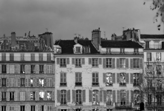 1967, Paris, Senna river Ile Saint-Louis.