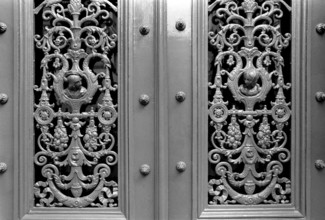 1975, Paris, worked door.