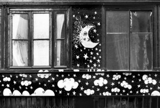 1975, Paris, Marais, shop windows