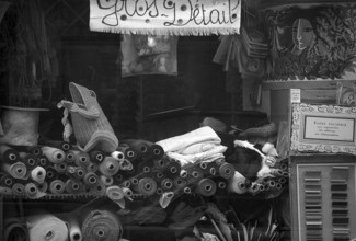 1975, Paris, Marais, shop windows