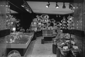 1975, Paris, Marais, shop windows