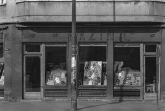 1975, Paris, Marais, shop windows