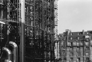 1976, Paris, Rive droite, Centre Pompidou, Beaubourg.
