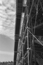 1976, Paris, Rive droite, Centre Pompidou, Beaubourg.