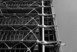 1976, Paris, Rive droite, Centre Pompidou, Beaubourg.