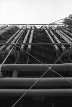 1976, Paris, Rive droite, Centre Pompidou, Beaubourg.