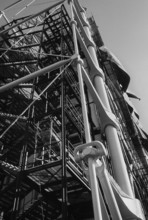 1976, Paris, Rive droite, Centre Pompidou, Beaubourg.