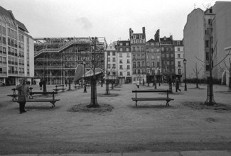 1976, Paris, Rive droite, Centre Pompidou, Beaubourg.