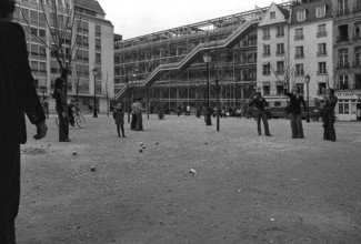 1976, Paris, Rive droite, Centre Pompidou, Beaubourg.