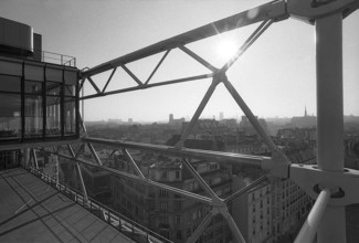1976, Paris, Rive droite, Centre Pompidou, Beaubourg.