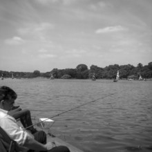 1967, London, Hide Park, sailing boats.