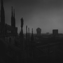 1975, Milan, Duomo and Velasca Tower.